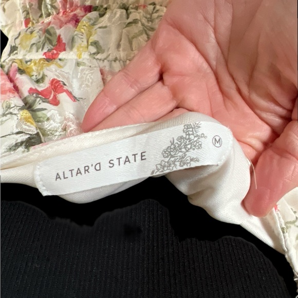 Altar'd State Pink and Cream Floral Dress - Picture 3 of 4